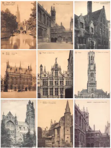 Belgien Brügge Brügge Kirchturm etc Lot 9 Ansichtskarten C340