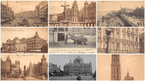 Belgien Anvers Antwerpen Straßenbahn Oper Zoo Garten etc Lot 9 Postkarten C340