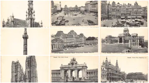 Belgien Brüsseler Marktplatz Königssaal etc Lot 9 Postkarten C340