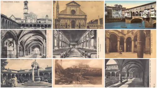 Italien Cerosa di Firenze Florenz Kloster Kirche etc Lot 9 Postkarten C342