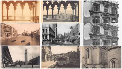 Italien Venedig Venezia Palast Gondel einige RPPC Lot 9 Postkarten C342