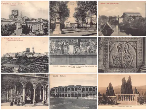 Italien Tivoli Castellina Padua Torcello etc Lot 9 Postkarten C342