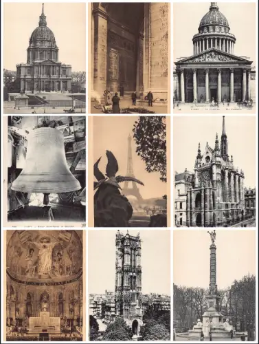 Frankreich Paris Pantheon Eifferturm etc Lot 9 Postkarten C346