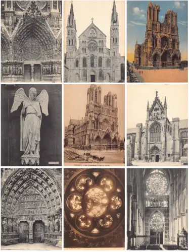 Frankreich Reims Dom Lot 9 Ansichtskarten C346