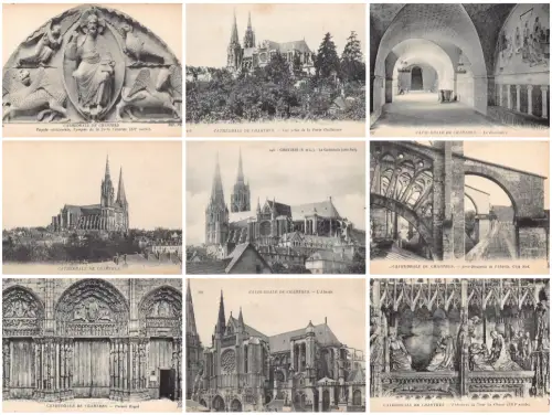Frankreich Chartres Dom Lot 9 Ansichtskarten C345