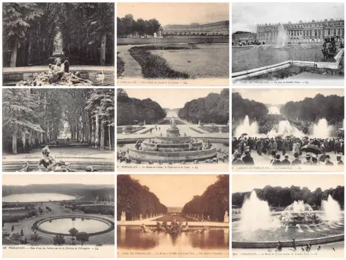 Frankreich Brunnen von Versailles Garten Lot von 9 Postkarten C347
