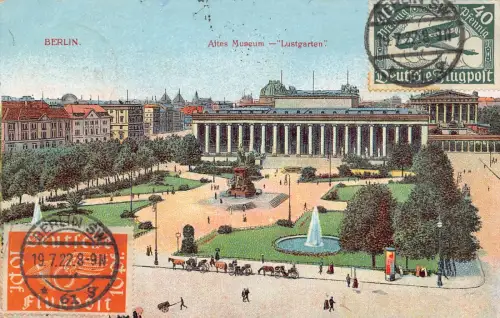 Deutschland 1922 Berlin Altes Museum Lustgarten Philatelistie Interesse Postkarte C349