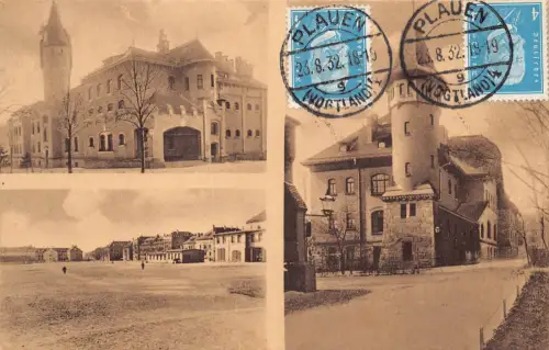 Deutschland 1932 Plauen Schlossturm philatelistisches Interesse Postkarte C349
