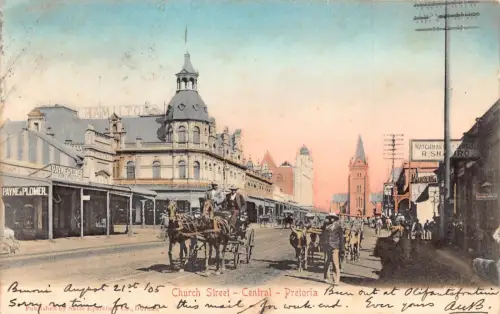 Südafrika Church Street Central Pretoria Hamilton Payne & Plomer Geschäfte Postkarte
