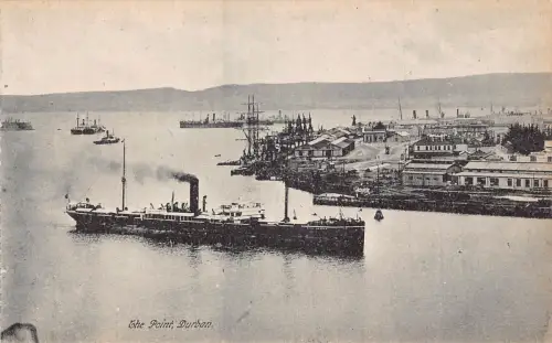 Südafrika Durban The Point Port Dampfschiffe Vintage Postkarte