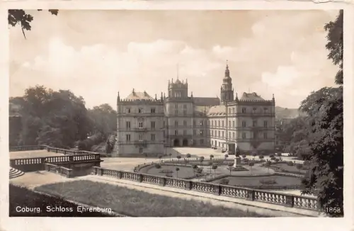 Deutschland Coburg Schloss Ehrenburg Schloss RPPC Vintage Postkarte