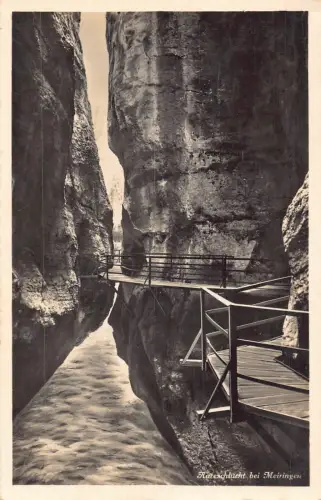 Schweiz Aareschlucht bei Meiringen Klippenbrücke Vintage Postkarte