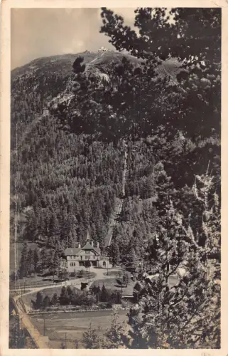 Schweiz Drahtseilbahn Muottas Muraigl Standseilbahn Vintage Postkarte