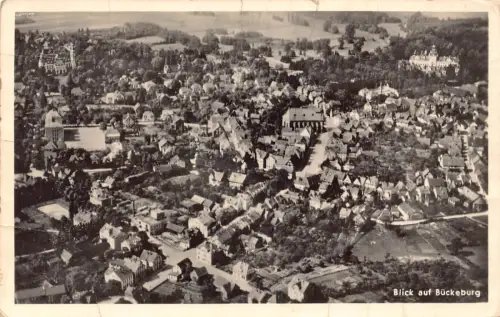 Deutschland Blick auf Bückeburg Vintage Postkarte