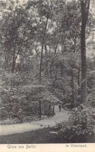 Deutschland Gruss aus Berlin im Viktoriapark Park Vintage Postkarte