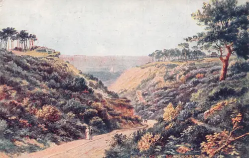 England Durley Chine Bournemouth Vintage Postkarte
