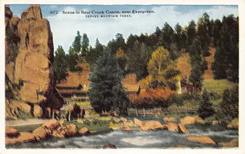 US Denver Mountain Parks Colorado Bear Creek Kanone bei Evergreen Postkarte