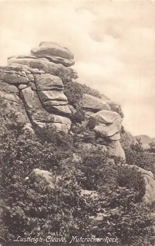 England Lustleigh Cleave Nussknacker Felsen Vintage Postkarte