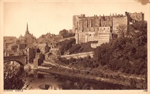 England Durham Castle Vintage Postkarte