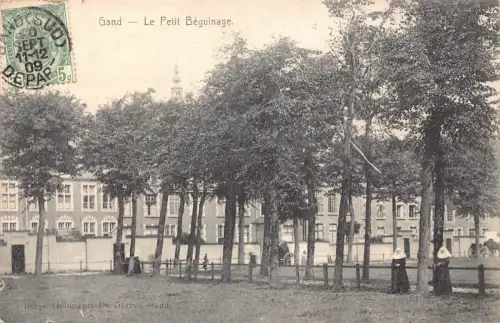 Belgien 1909 Gand Petit Beginenhof Nonnen Vintage Postkarte