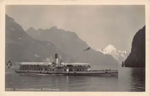 Schweiz Vierwalderstaettersee Schillersteiner See Dampfschiff Italia Postkarte