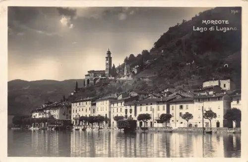 Schweiz Morcote Lago di Lugano See Vintage Postkarte