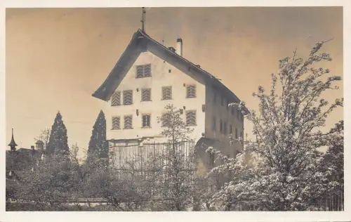Schweiz Zug Haus Vintage Postkarte
