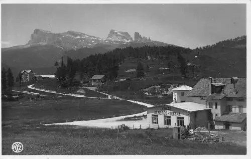 Italien Die Große Dolomitenstraße Pokol Albergo Tofana Hütte Vintage Postkarte