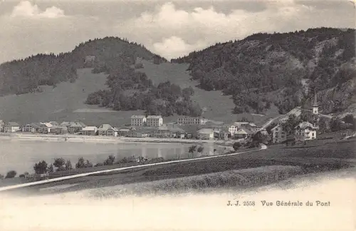 Schweiz Vue Generale du Pont Vintage Postkarte
