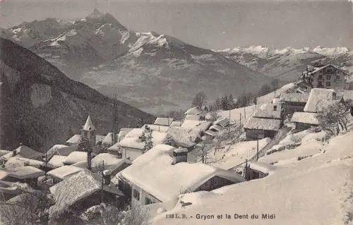 Schweiz 1910 Gryon et la Dent du Midi Vintage Postkarte