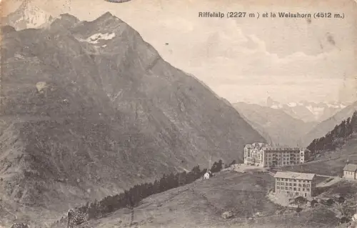 Schweiz Riffelalp et Weisshorn Berg Vintage Postkarte
