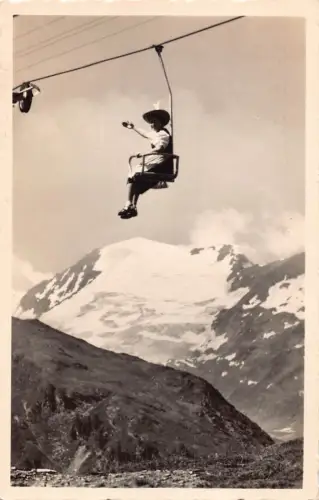 Österreich Sesselbahn Freuden Obergurgl Ötztal Tirol Sessellift RPPC Postkarte