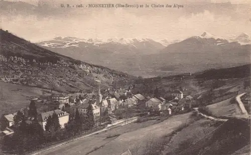 Frankreich Monnetier et Chaine des Alpes Berg Vintage Postkarte