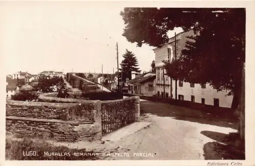 Spanien Lugo Murallas Romanas Aspecto Parcial Vintage Postkarte