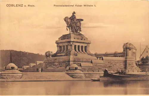 L323 Deutschland Koblenz a Rhein Berg Kaiser Wilhelm I alte Postkarte