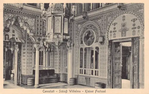 L322 Deutschland Schloss Cannstatt Wilhelma Kleiner Festsaal Vintage Postkarte