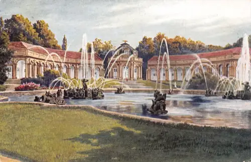 L321 Deutschland Bayreuther Eremitage Brunnen Vintage Postkarte