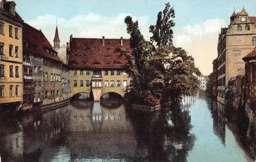 L324 Deutschland Nürnberg Hölle Geistspital Vintage Postkarte