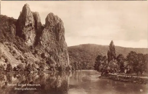 L320 Deutschland 1925 Radium Solbad Kreuznach Rheingrafenstein Vintage Postkarte