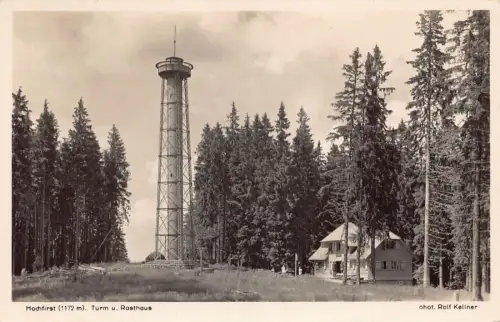 L320 Deutschland Hochfirst 1172 Turm u Rasthausturm Schwarzwald Vintage Postkarte