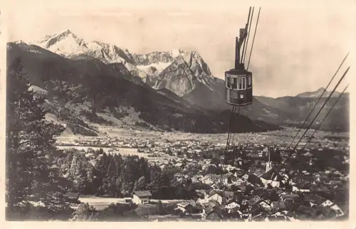 A076 Deutschland 1944 Partenkirchen Wankbahn Seilbahn RPPC Postkarte