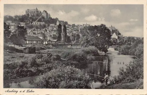 L319 Deutschland Marburg a d Lahn Fischer Vintage Postkarte