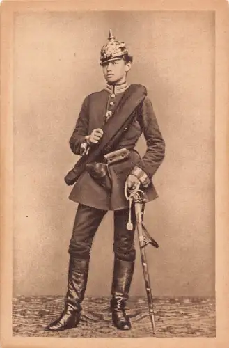 L074 Deutsches Königtum von Hindenburg Leutnant Uniform Vintage Postkarte