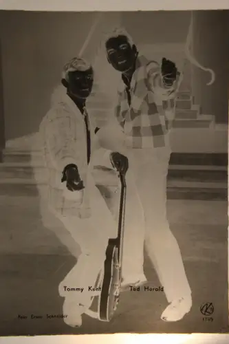 Vintage Glasnegativ Platte Glassnegative Tommy Kent & Ted Herold