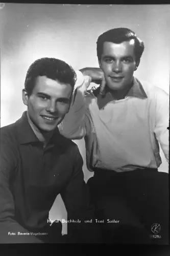 Vintage Glasnegativ Platte Glassnegative Horst Buchholz&Toni Sailer