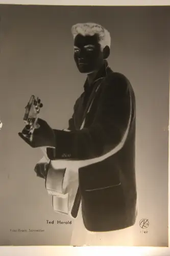 Vintage Glasnegativ Platte Glassnegative Ted Herold Deutscher Rock'n Roll