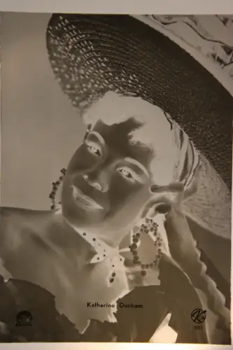 Vintage Glasnegativ Platte Glassnegative Katherine Dunham