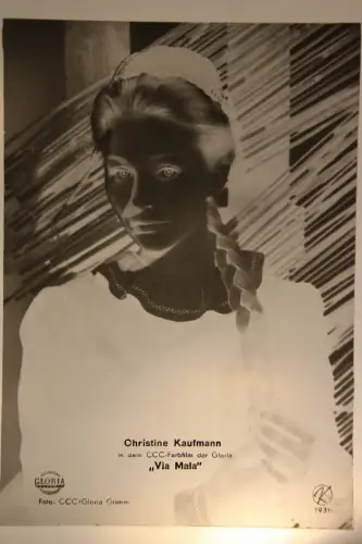 Vintage Glasnegativ Platte Glassnegative Christine Kaufmann "Via Mala"