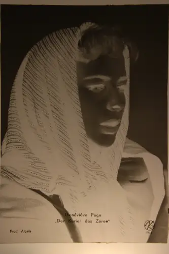 Vintage Glasnegativ Platte Glassnegative Genéviéve Page