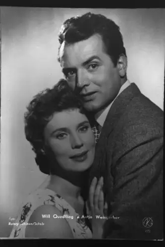 Vintage Glasnegativ Platte Glassnegative Will Quadflieg&Antje Weisgerber